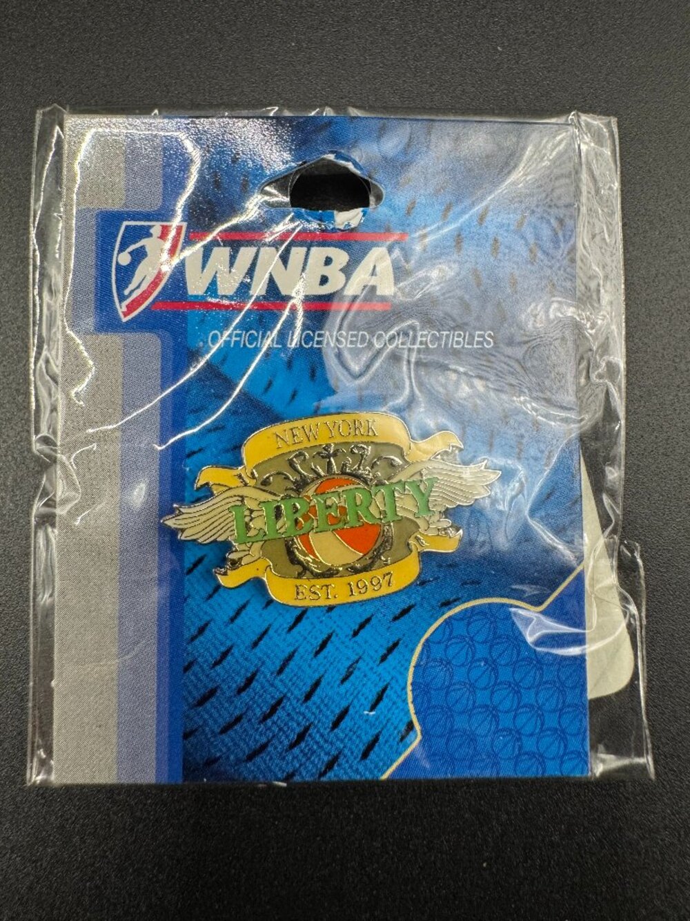Vintage New York Liberty EST. 1997 Enamel Pin Aminco Official WNBA Sealed NOS